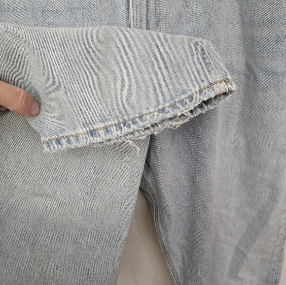 Agolde Size 32 Mia Mid Rise Light Wash Zip Fly 100% Cotton Denim Jeans - Picture 5 of 8